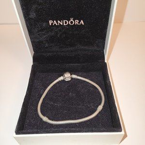 Pandora Moments Barrel Clasp Snake Chain Bracelet